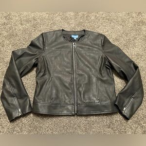 Faux Leather Jacket Size Large